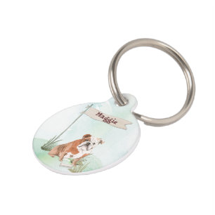 Custom Name English Bulldog Pet Dog Tag