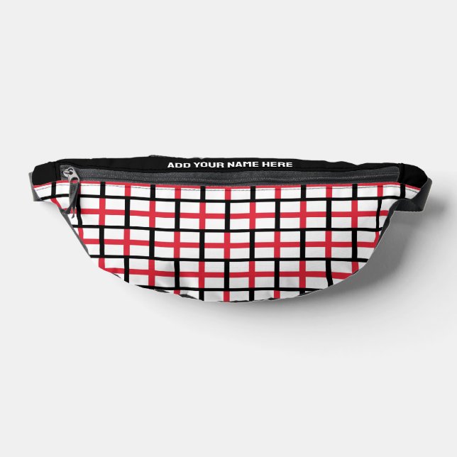 Custom Name ENGLISH FLAG OF ENGLAND Fanny Pack (Lay Down)