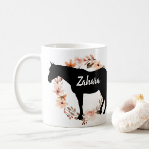 Custom Name equestrian horseback horse riding Coff Coffee Mug