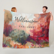 Custom Name Est. Year Colourful Watercolor Nature 