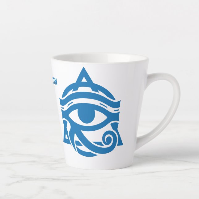 Custom Name Eye of Horus Latte Mug (Right)