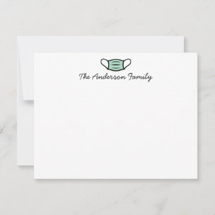 Custom Name Face Mask Script Medical Nurse Doctor Card