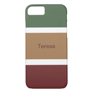 Custom Name Fall Striped Pattern Case-Mate iPhone Case