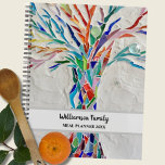 Custom Name Family Tree Meal Planner<br><div class="desc">This unique Meal Planner is decorated with a brightly coloured Family Tree on a pale grey background. Customize it with your name and year. Use the Customize Further option to change the text size, style or colour if you wish. Because we create our own artwork you won't find this exact...</div>