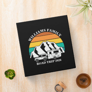 custom name family vacation mountain Road Trip Binder