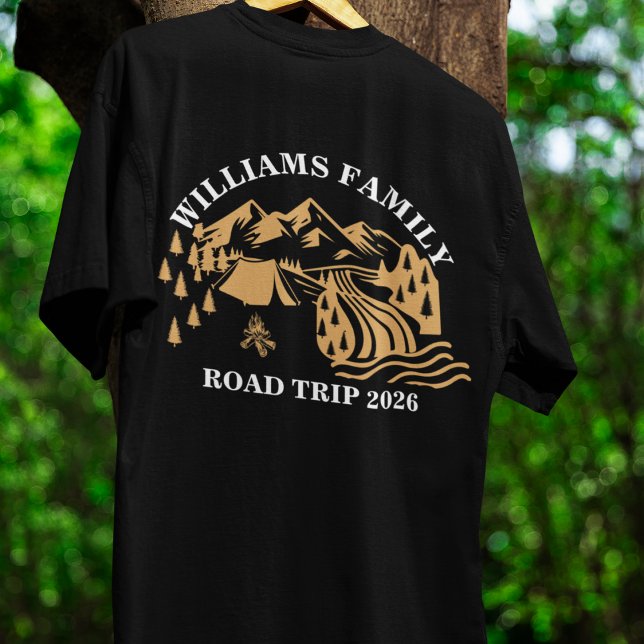 custom name family vacation mountain Road Trip T-Shirt (Creator Uploaded)