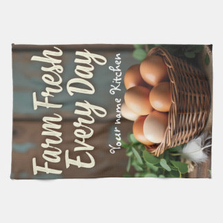 Custom Name Farmhouse Kitchen Linen Towel