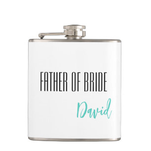 Custom Name Father Of Bride Flask