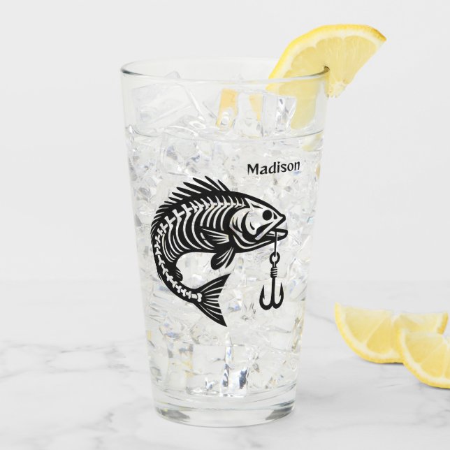 Custom Name Fish Glass (Back Ice)