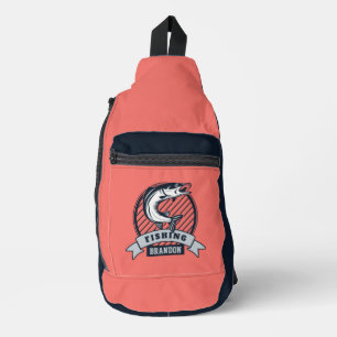 Custom Name FISHING Sling Bag