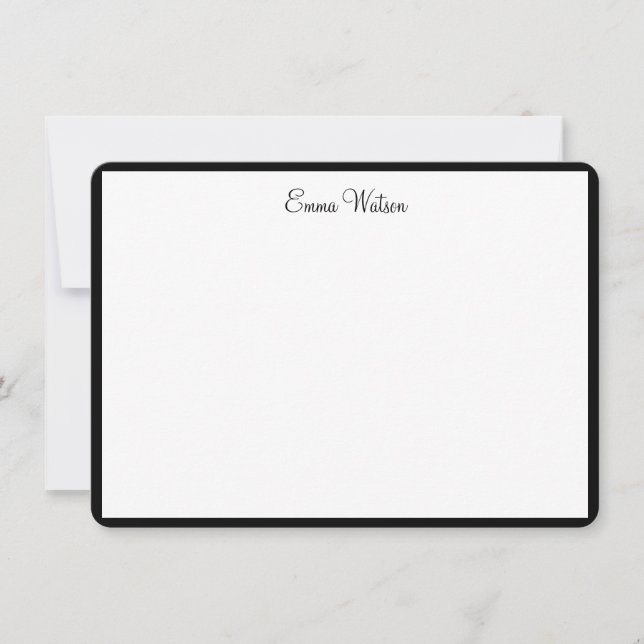 Custom Name Flat Note Card (Front)