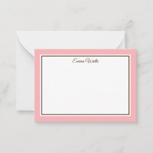 Custom Name Flat Note Card
