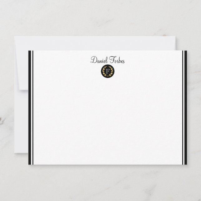 Custom Name Flat Note Card (Front)