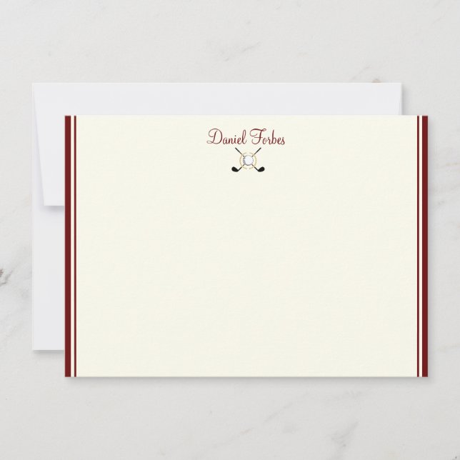 Custom Name Flat Note Card (Front)