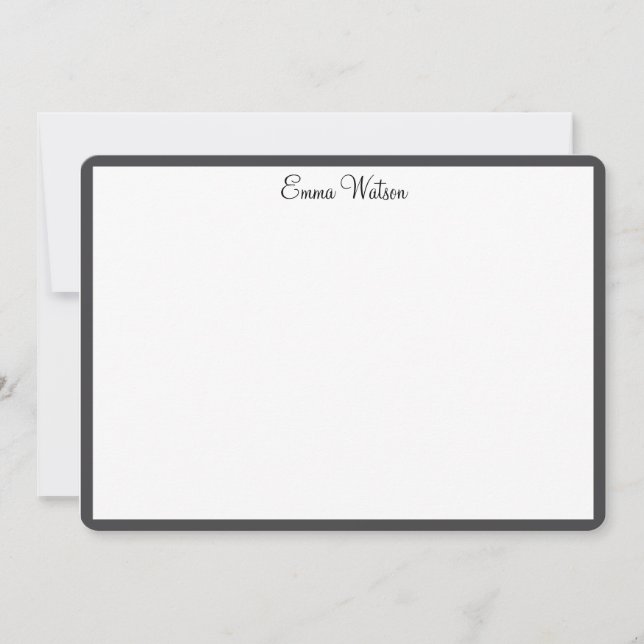 Custom Name Flat Note Card (Front)