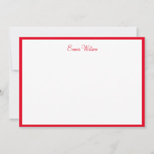 Custom Name Flat Note Card
