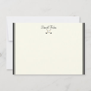 Custom Name Flat Note Card