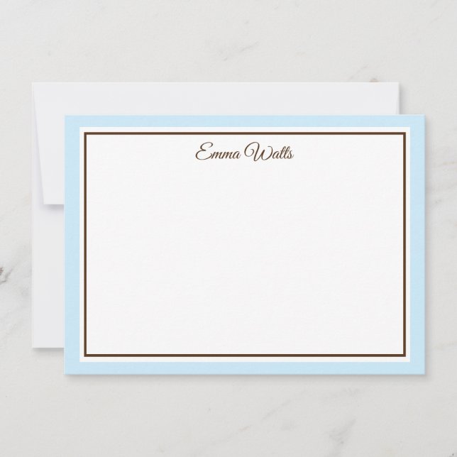 Custom Name Flat Note Card (Front)