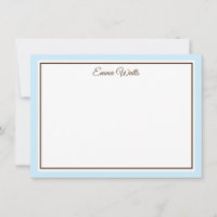 Custom Name Flat Note Card