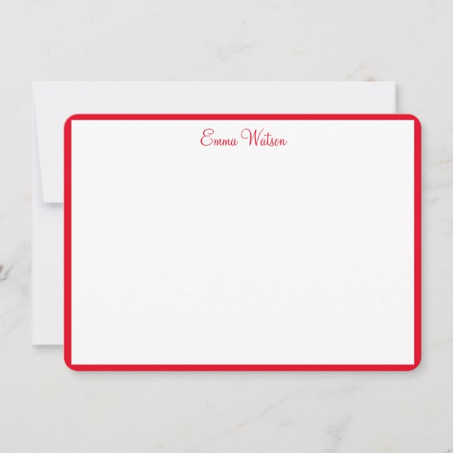 Custom Name Flat Note Card (Front)