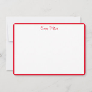 Custom Name Flat Note Card