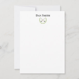 Custom Name Flat Note Cards
