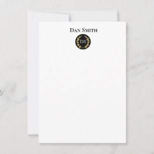 Custom Name Flat Note Cards