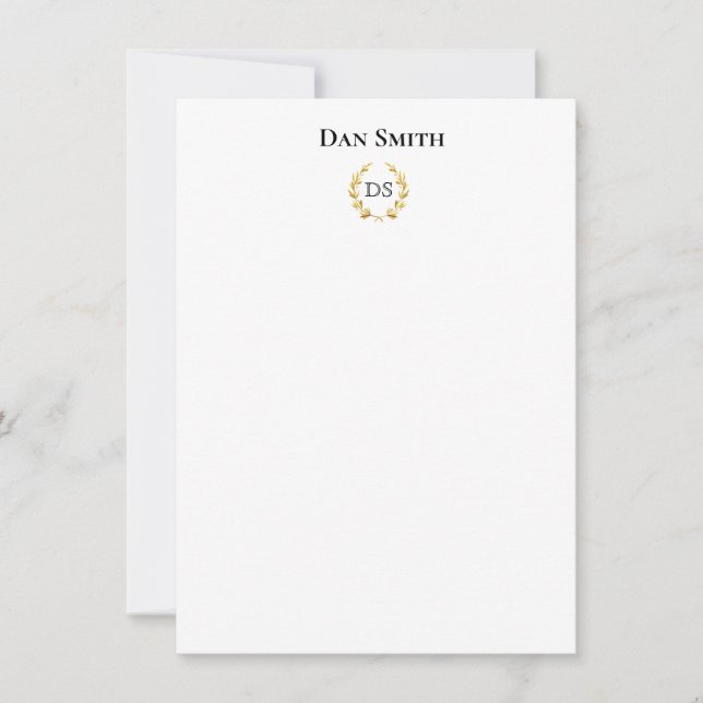 Custom Name Flat Note Cards (Front)