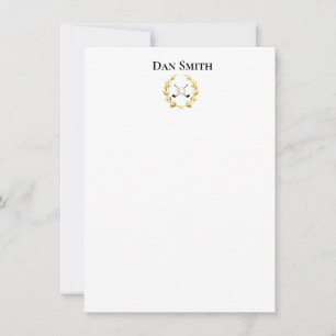 Custom Name Flat Note Cards