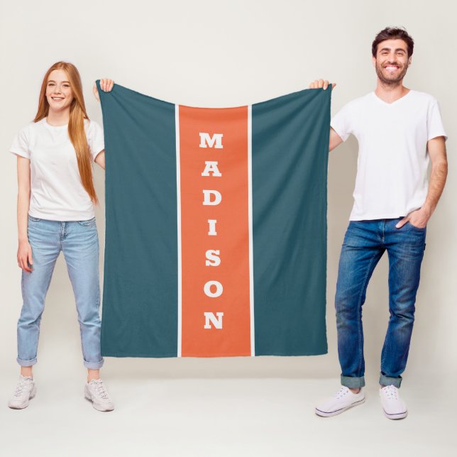 Custom name fleece blanket (In Situ)