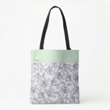 Custom Name Floral Pattern