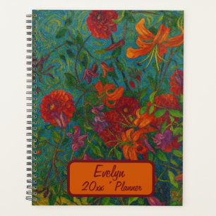 Custom Name Floral Planner