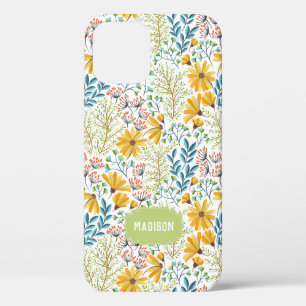 Custom name Flower Illustration phone cases