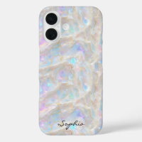 Custom Name Fluid Iridescent Gold Opal Girly