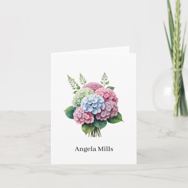 Custom Name Folded Note Card (Front)