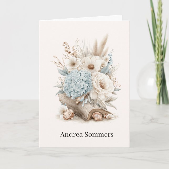Custom Name Folded Note Card (Front)