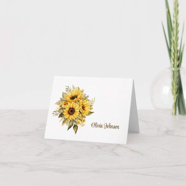 Custom Name Folded Note Cards (Front)