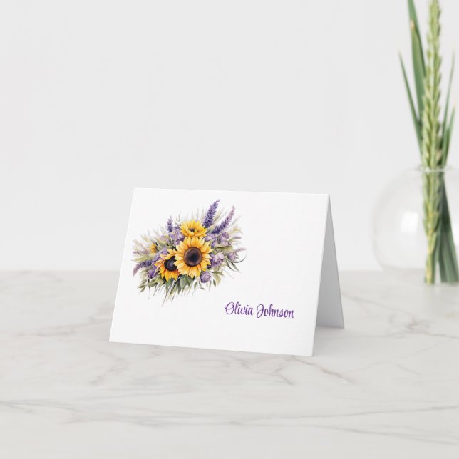 Custom Name Folded Note Cards (Front)