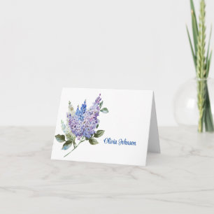 Custom Name Folded Note Cards