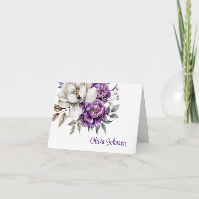 Custom Name Folded Note Cards (Front)