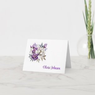 Custom Name Folded Note Cards