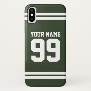 Custom name football jersey number athletic stripe Case-Mate iPhone case