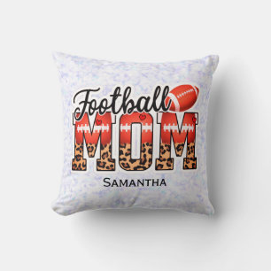 Custom Name Football Mom Mother's Day Throw Pillow