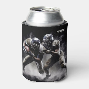 Custom Name Football Players Illustration Can Cooler