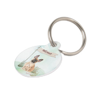 Custom Name French Bulldog Pet Dog Tag