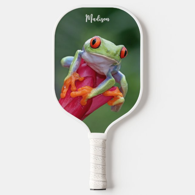 Custom Name Frog Pickleball Paddle (Front)