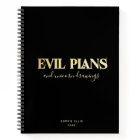Custom Name Fun Cool Chic EVIL PLANS Planner