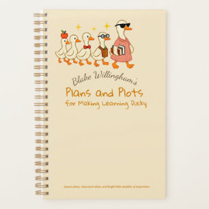 Custom Name Fun Cool Teacher Goose Planner