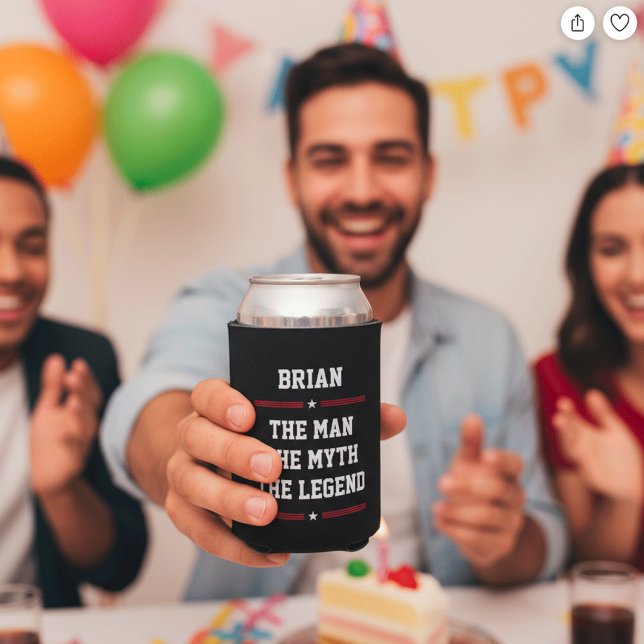 Custom Name Fun Cool The Man The Myth The Legend Can Cooler (Creator Uploaded)