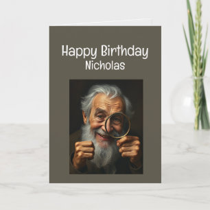 Custom Name Funny Birthday Don't need Glasses Card